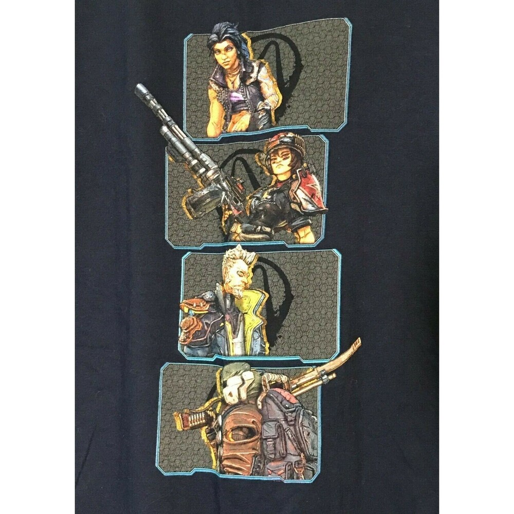 Borderlands 3 Vault Hunters Men’s  T-Shirt Navy Blue Short Sleeve Tee Size XL - Picture 4 of 5